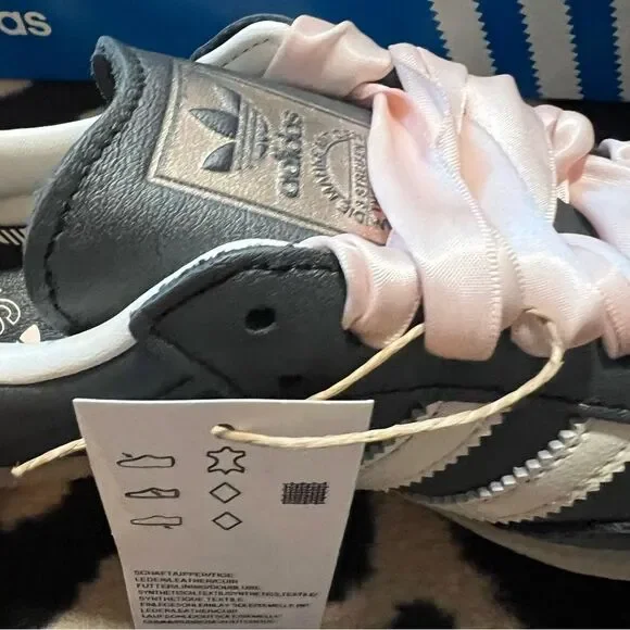 NWT Adidas Samba OG W Sneakers Black Pink Size Women’s 8.5 - Picture 10 of 13